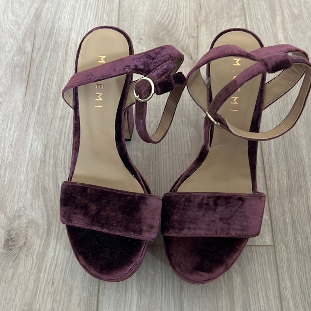 M. Gemi Velour Purple Heels